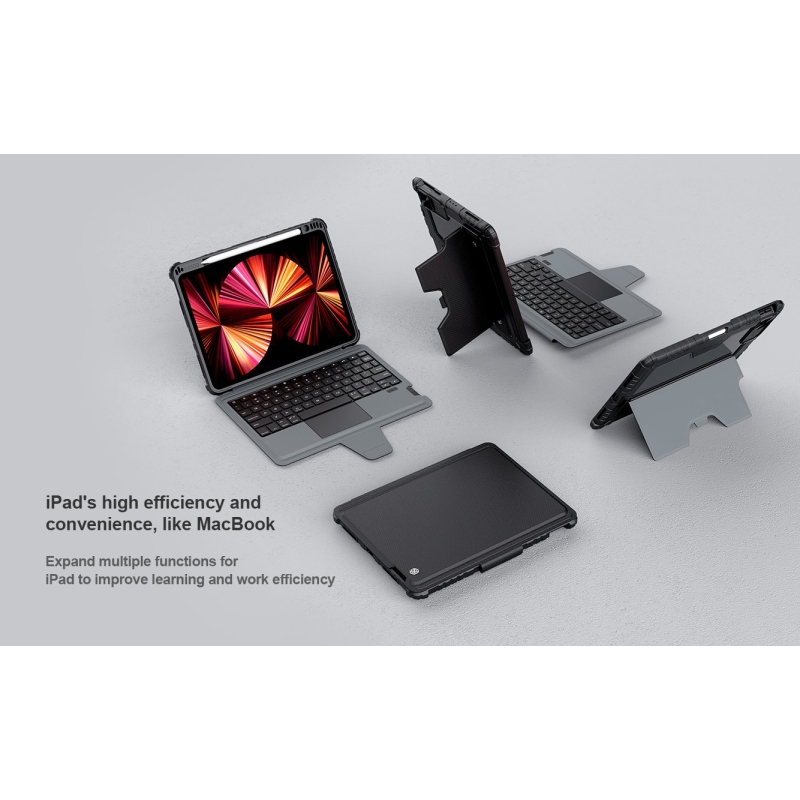 Puzdro Nillkin Bumper Combo s klávesnicou pre iPad Air 4/5/10,9 2020/11 2024/2025/2026/Pro 11 2020/2021/2022, čierne