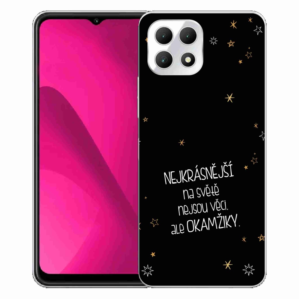 Gélový kryt mmCase na T-Mobile T Phone 2 - citát 4 čierne pozadie