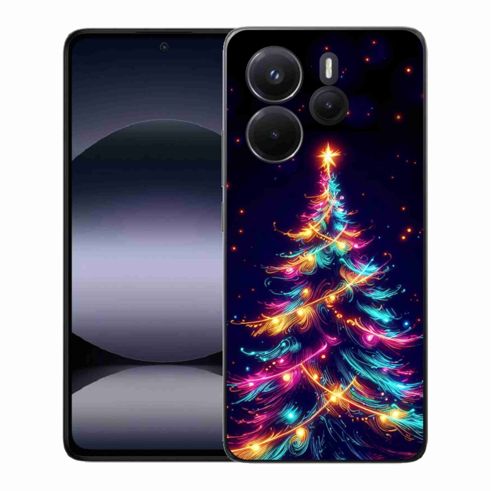 Gélový kryt mmCase na Xiaomi Redmi Note 14 - neónový vianočný stromček