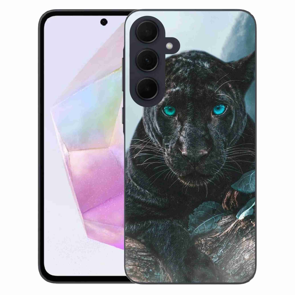 Gélový kryt mmCase na Samsung Galaxy A35 5G - čierny panter
