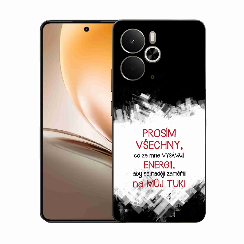 Gélový kryt mmCase na Realme 14 5G - vtipný text 1 červený