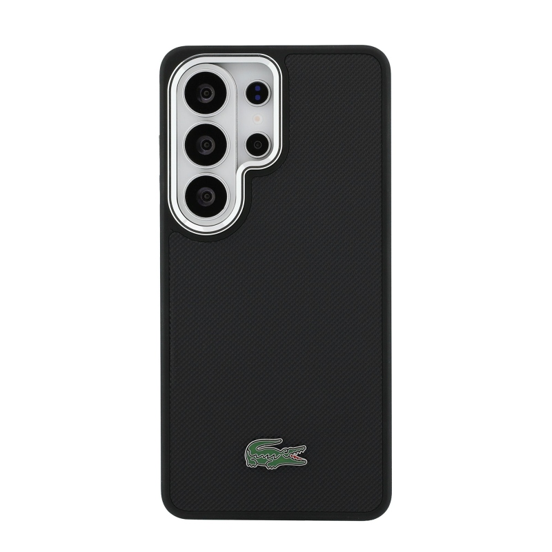 Lacoste Petit Pique Metal Logo Magnetic Back Cover pre Samsung Galaxy S26 Ultra Black