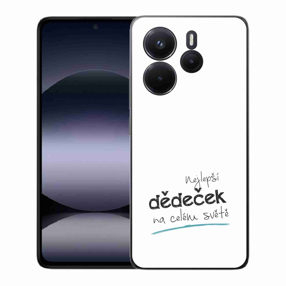 Gélový kryt mmCase na Xiaomi Redmi Note 14 - najlepší dedko 3 biele pozadie