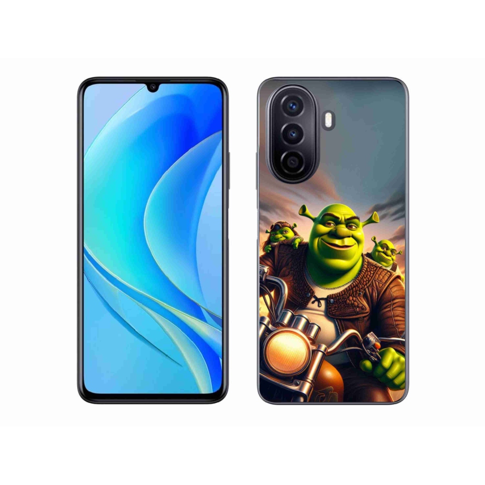 Gélový kryt mmCase na Huawei Nova Y70 - shrek na motorke