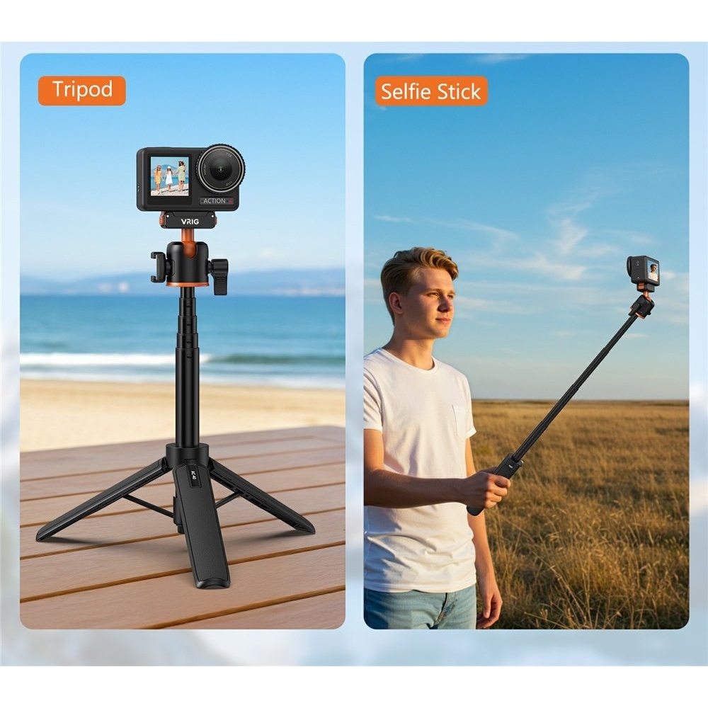VRIG Magnetický rýchloupínací statív pre DJI Osmo Action 5 Pro, 4 a 3