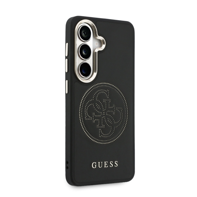 Guess PU perforovaný zadný kryt s logom 4G pre Samsung Galaxy S26 Black