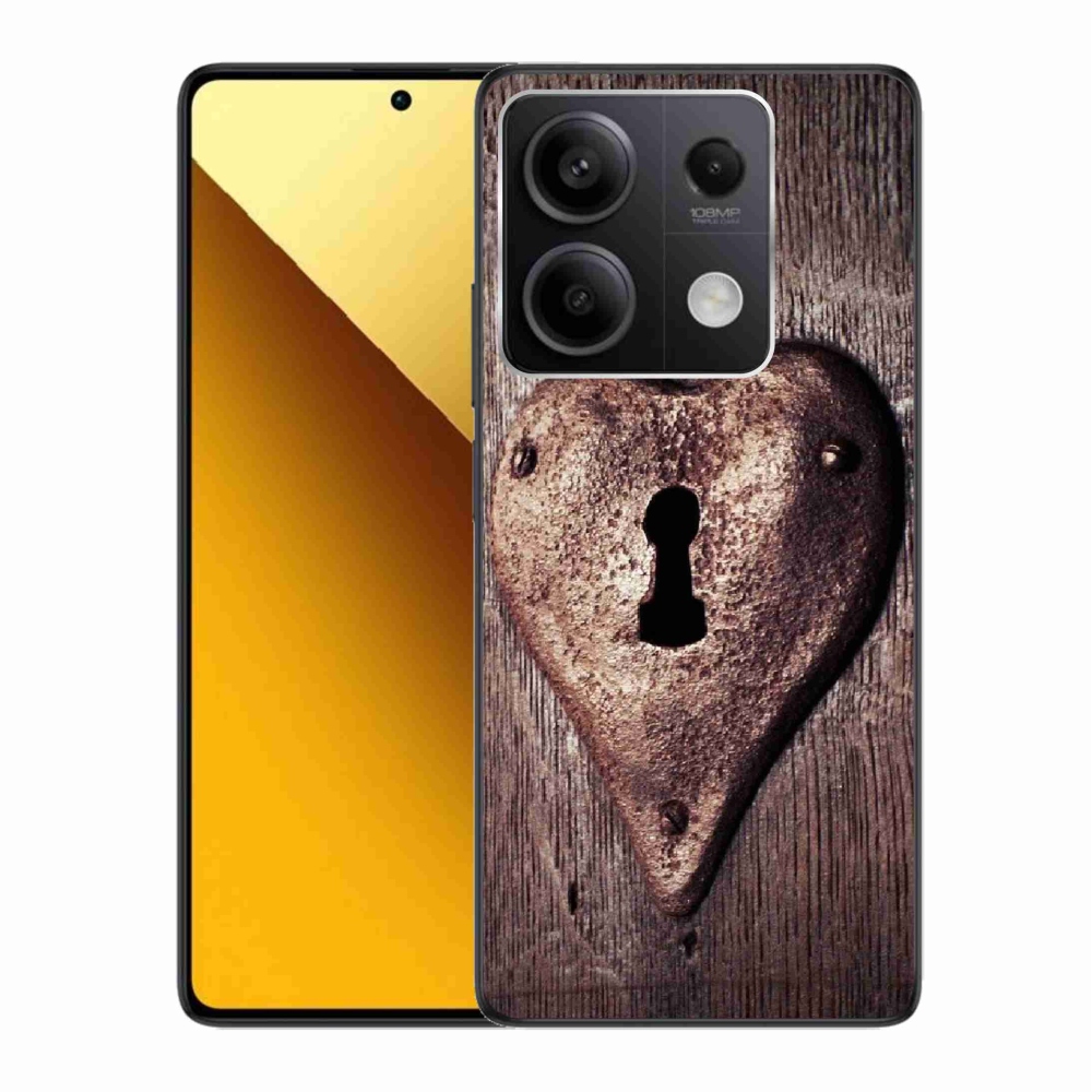 Gélový kryt mmCase na Xiaomi Redmi Note 13 5G - zámok v tvare srdca