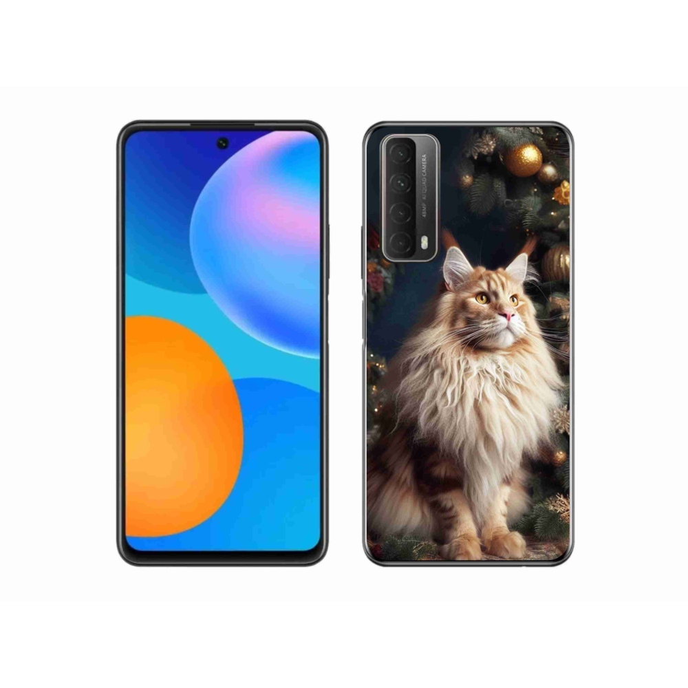 Gélový kryt mmCase na Huawei P Smart (2021) - mačka pri stromčeku