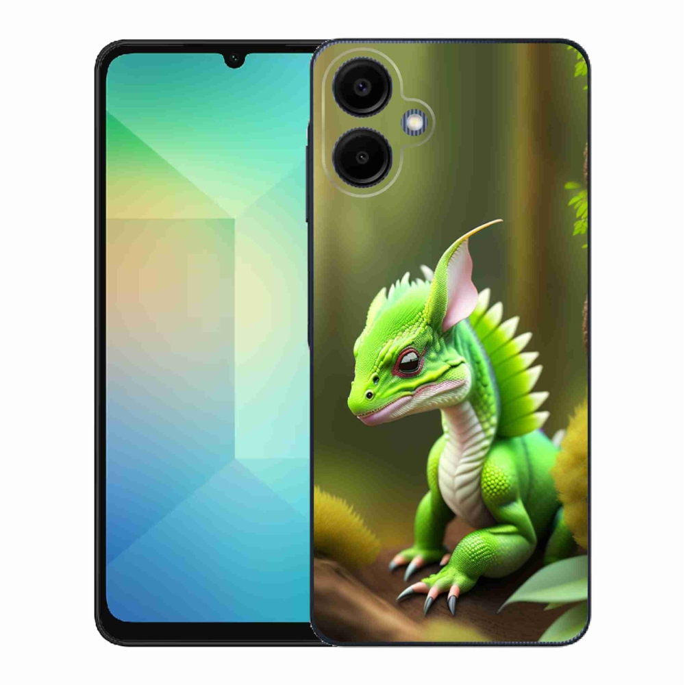 Gélový kryt mmCase na Samsung Galaxy A06 4G - zelený dráčik