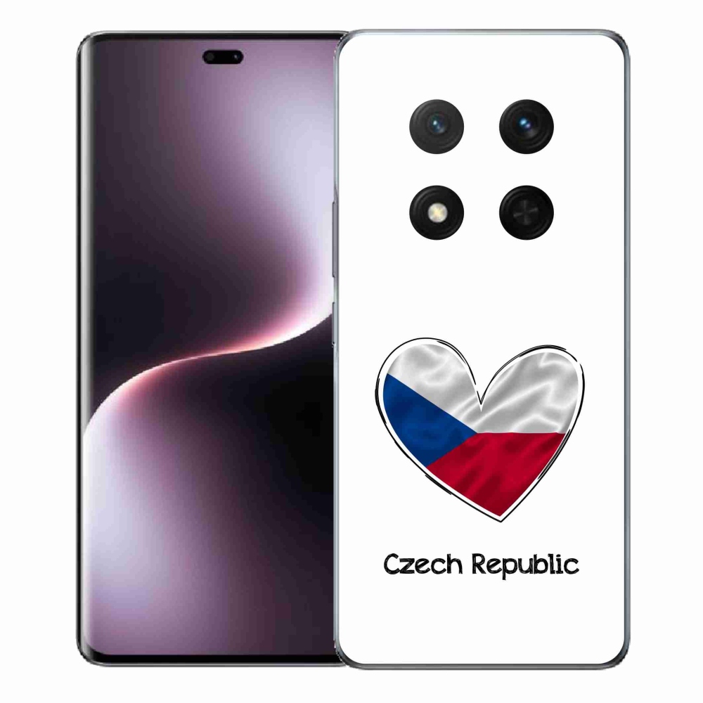 Gélový kryt mmCase na Honor Magic 7 Lite 5G - vlajka srdca biele pozadie