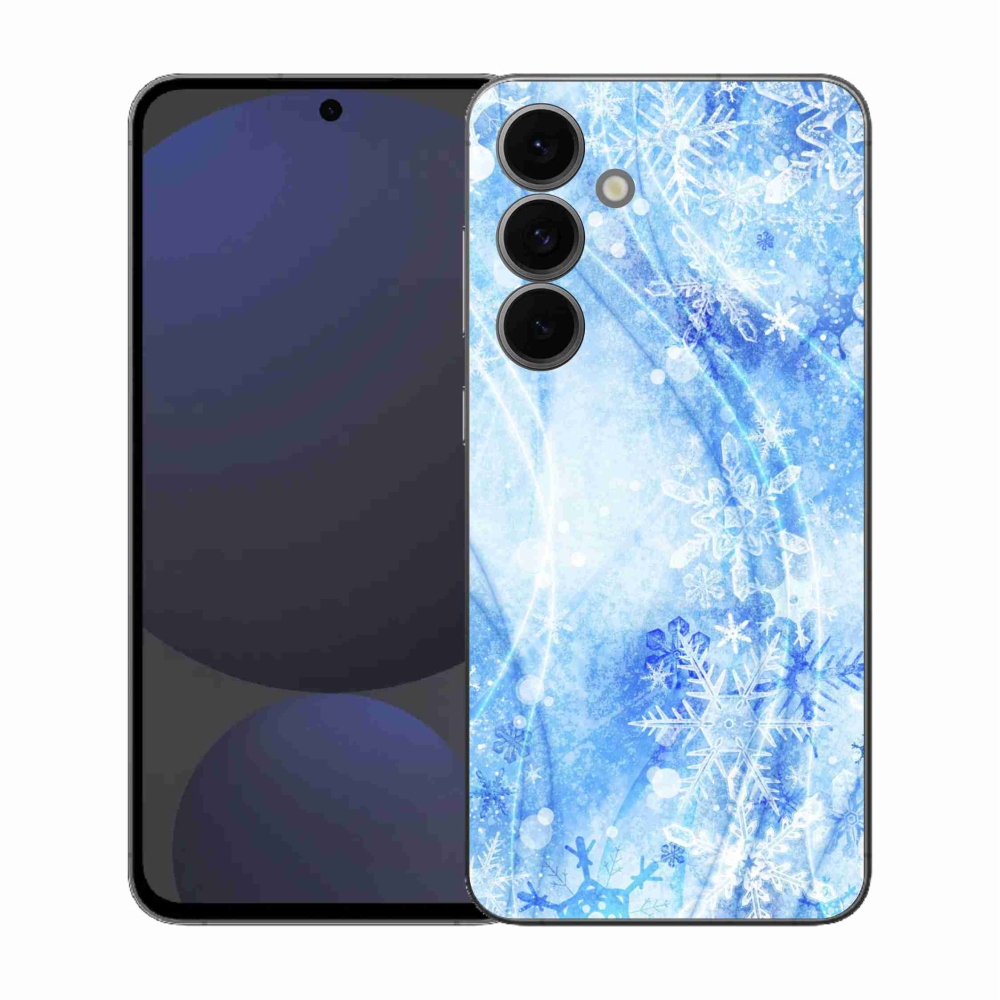 Gélový kryt mmCase na Samsung Galaxy S25 FE - snehové vločky