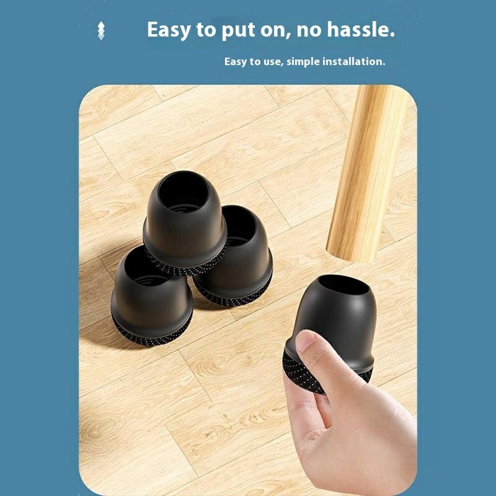 Ochranné silikónové krytky na nohy nábytku 24 ks