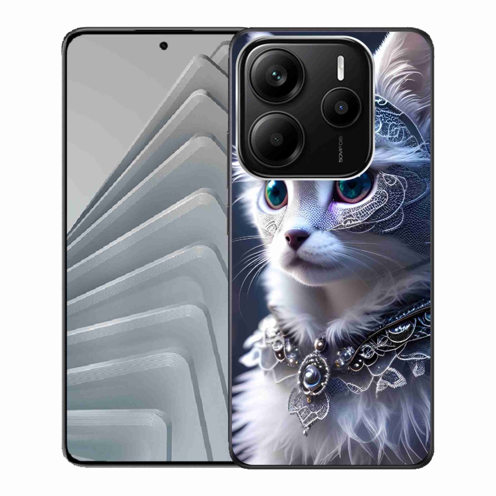 Gélový kryt mmCase na Xiaomi Redmi Note 14 5G - biela kočka