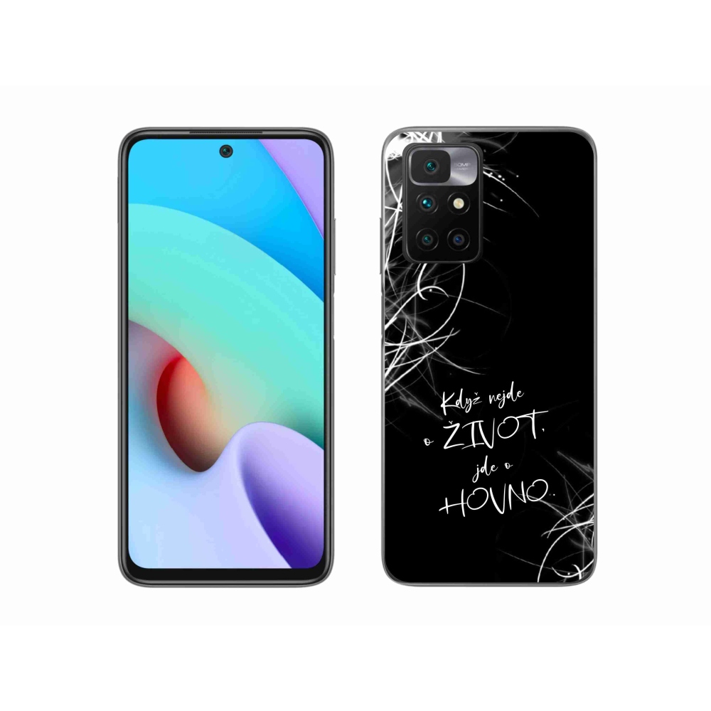 Gélový kryt mmCase na Xiaomi Redmi 10/Redmi 10 (2022) - vtipný text 16 čierne pozadie