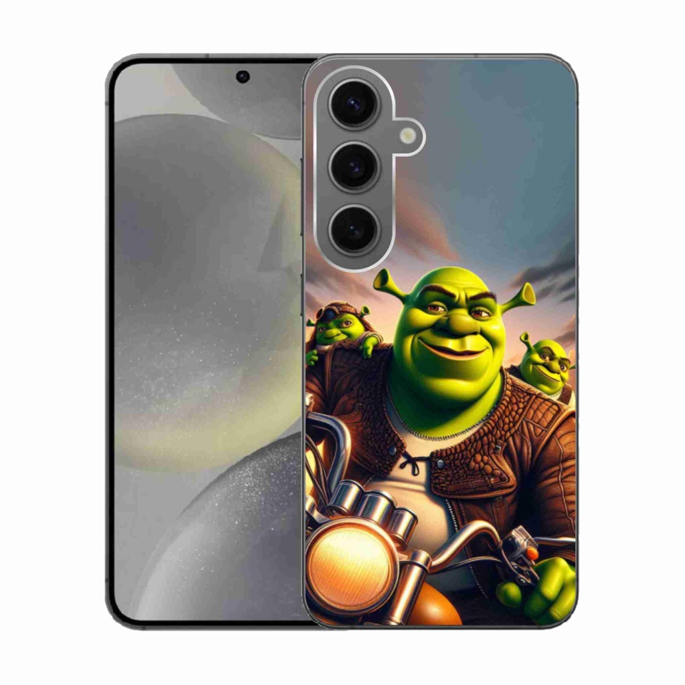 Gélový kryt mmCase na Samsung Galaxy S24 - shrek na motorke