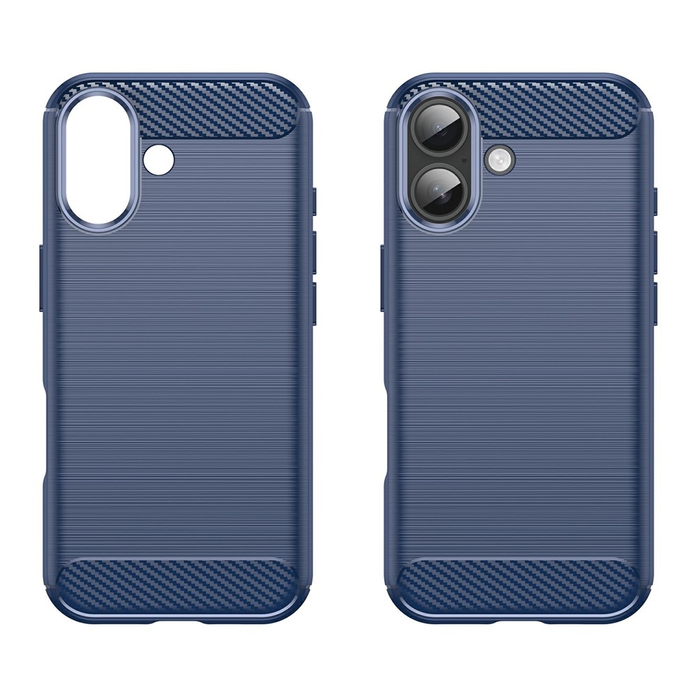 Carbon odolný gélový obal na iPhone 17 - modrý