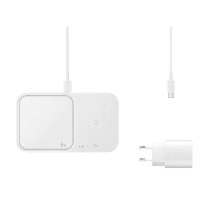 EP-P5400TWE Samsung DUO Podložka pre Bezdrôtové Nabíjanie White + Adaptér