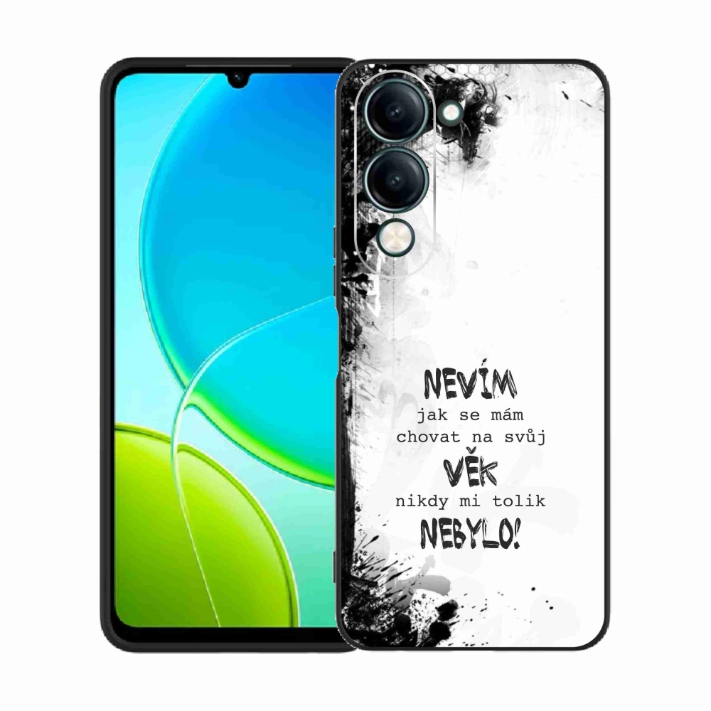 Gélový kryt mmCase na Vivo Y29s 5G - vtipný text 14 biele pozadie
