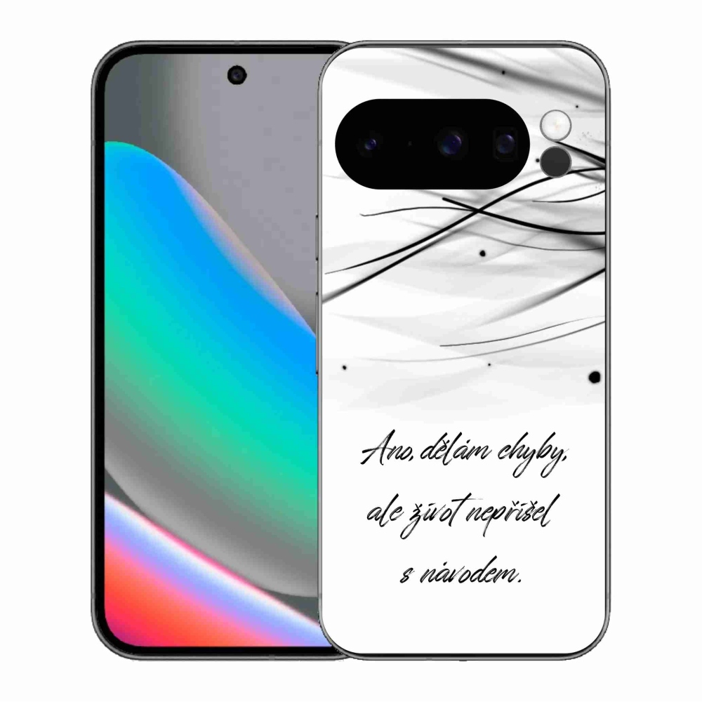 Gélový kryt mmCase na Google Pixel 10 Pro - citát biele pozadie