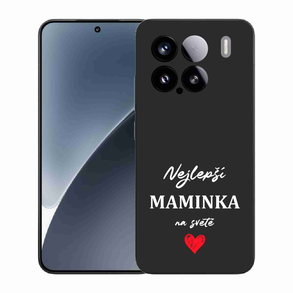 Gélový kryt mmCase na Xiaomi 15 - najlepšia mamička 1 čierne pozadie