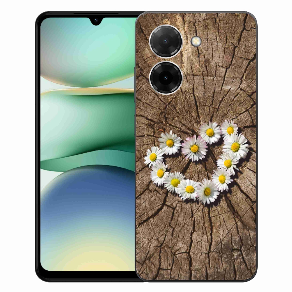 Gélový kryt mmCase na Xiaomi Redmi A5 (171.7x77.8x8.3mm) - srdce z margaréty