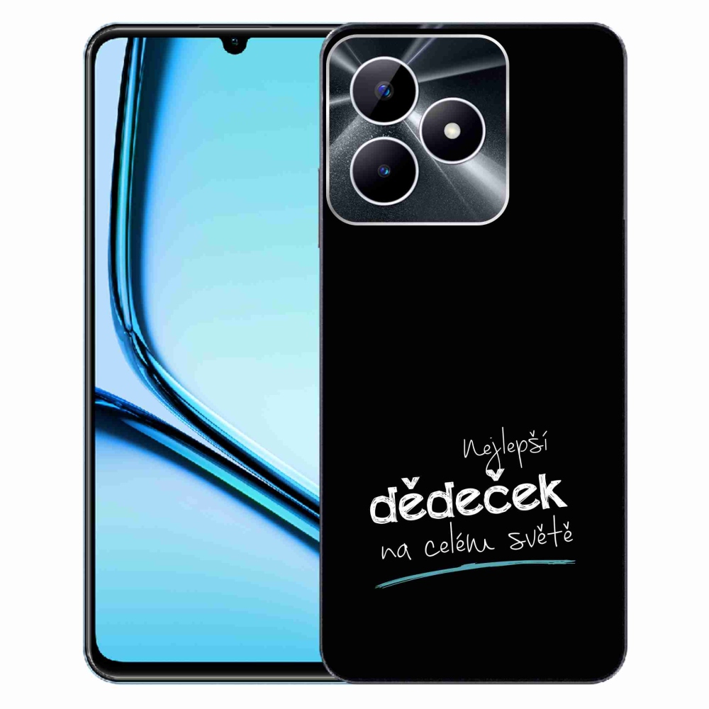 Gélový kryt mmCase na Realme Note 50 - najlepší dedko 3 čierne pozadie