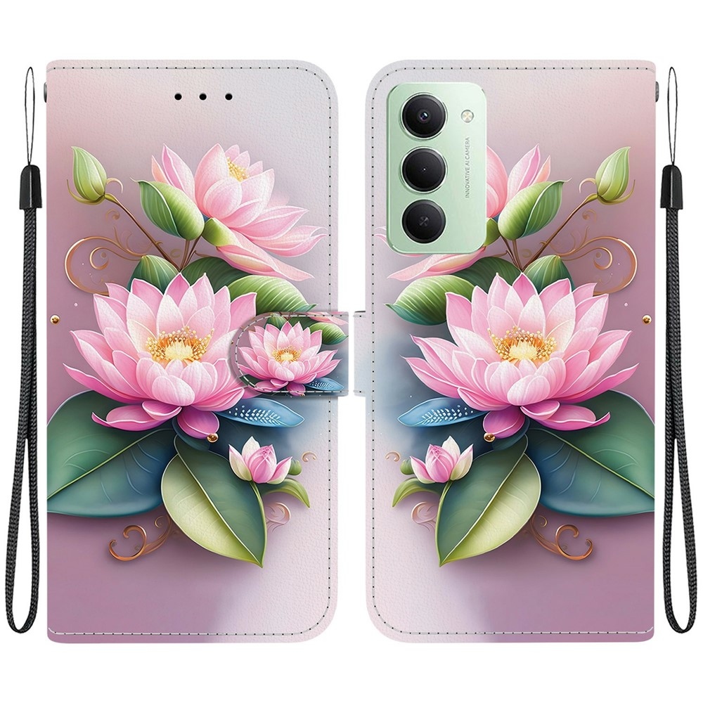Versatile knižkové puzdro na Xiaomi Redmi 15 4G (171mm) - lotusový kvet