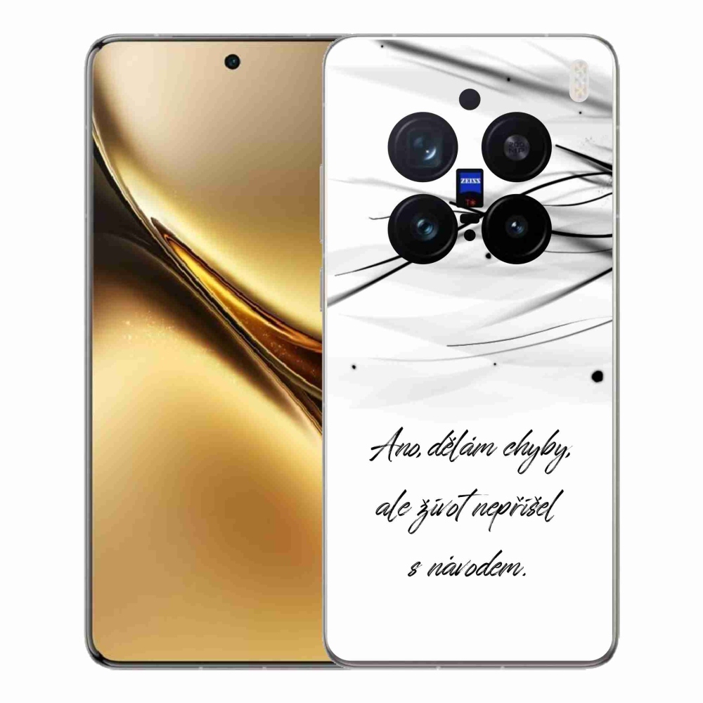 Gélový kryt mmCase na Vivo X200 Pro 5G - citát biele pozadie