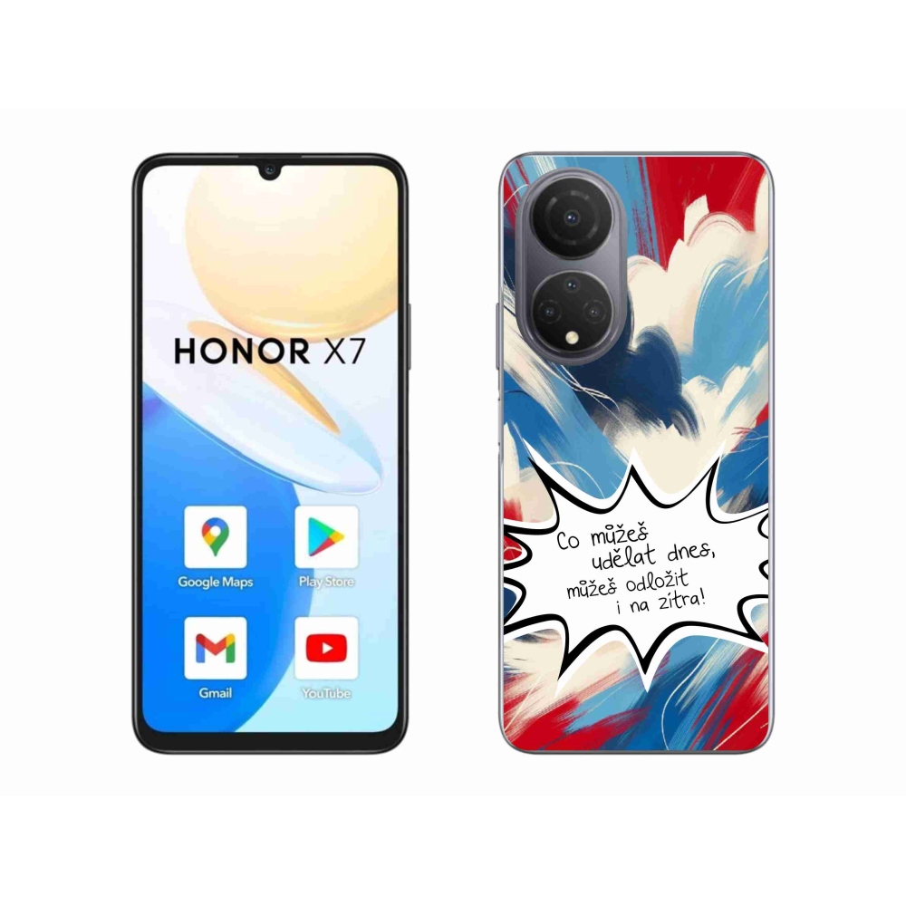 Gélový kryt mmCase na Honor X7 - vtipný text 9 biele pozadie