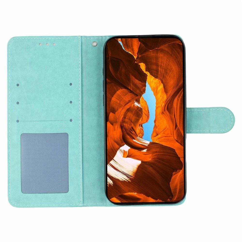 Roses knižkové puzdro na Xiaomi Redmi 15 5G - modrozelené