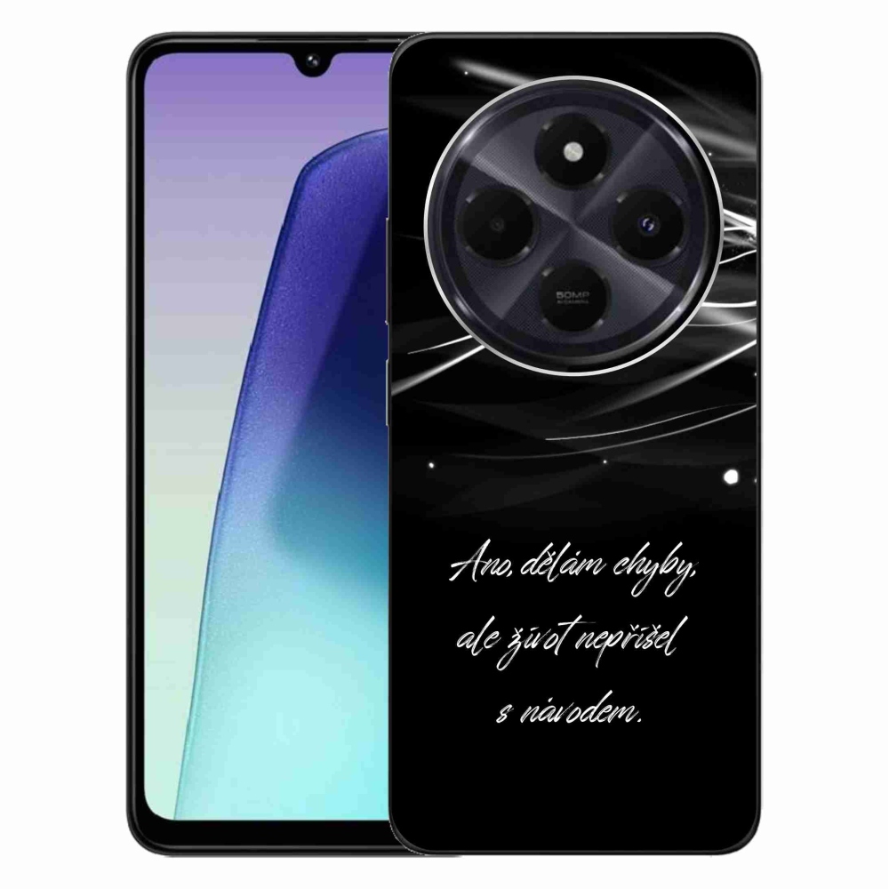 Gélový kryt mmCase na Xiaomi Redmi 14C/Poco C75 - citát čierne pozadie