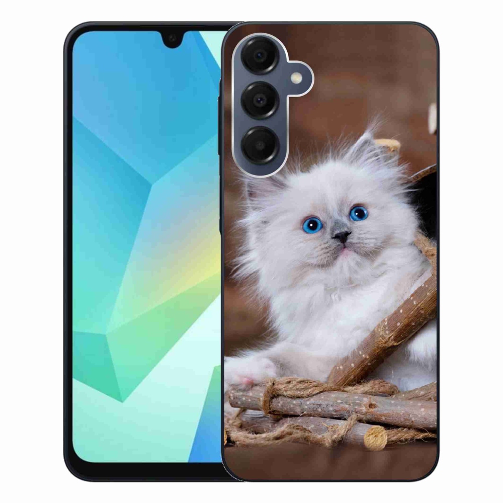 Gélový kryt mmCase na Samsung Galaxy A16 4G/5G - biele mačiatko