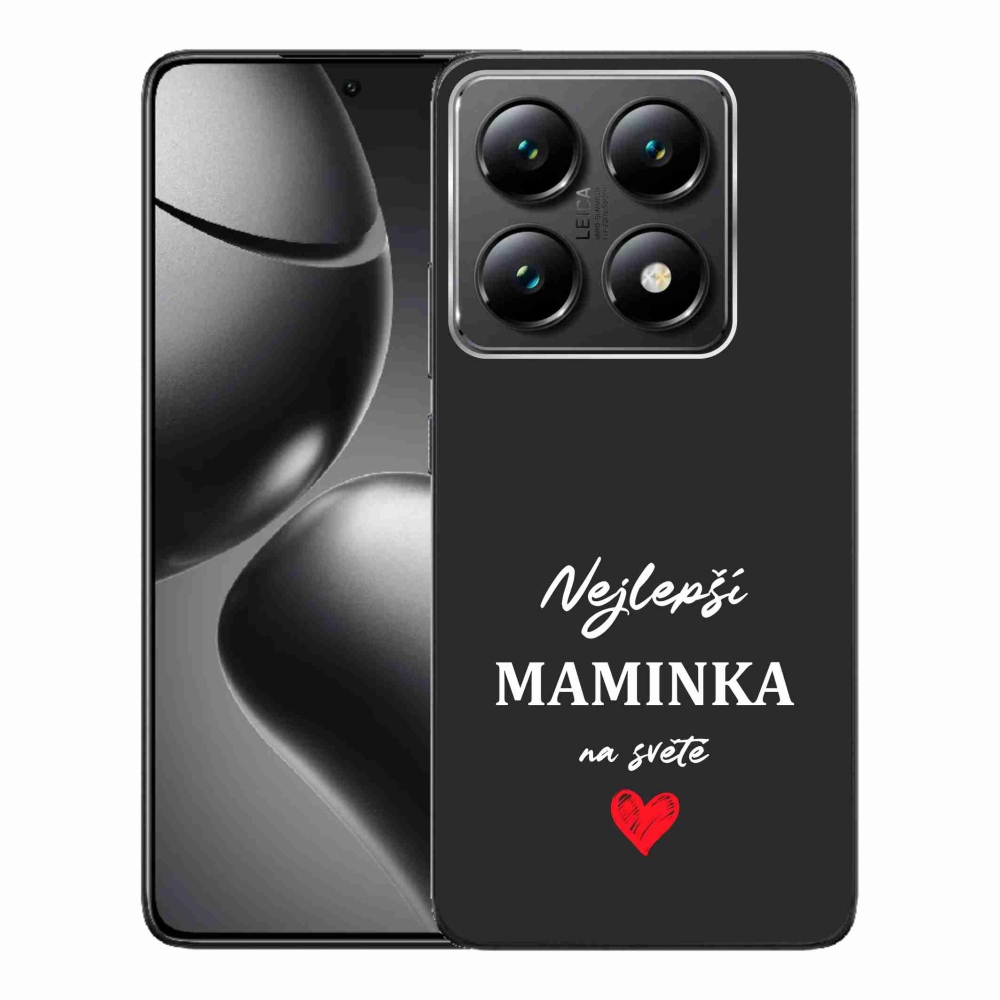 Gélový kryt mmCase na Xiaomi 14T Pro - najlepšia mamička 1 čierne pozadie