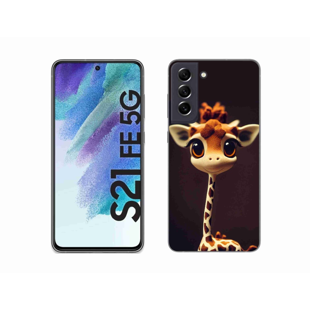Gélový kryt mmCase na Samsung Galaxy S21 FE 5G - malá žirafa