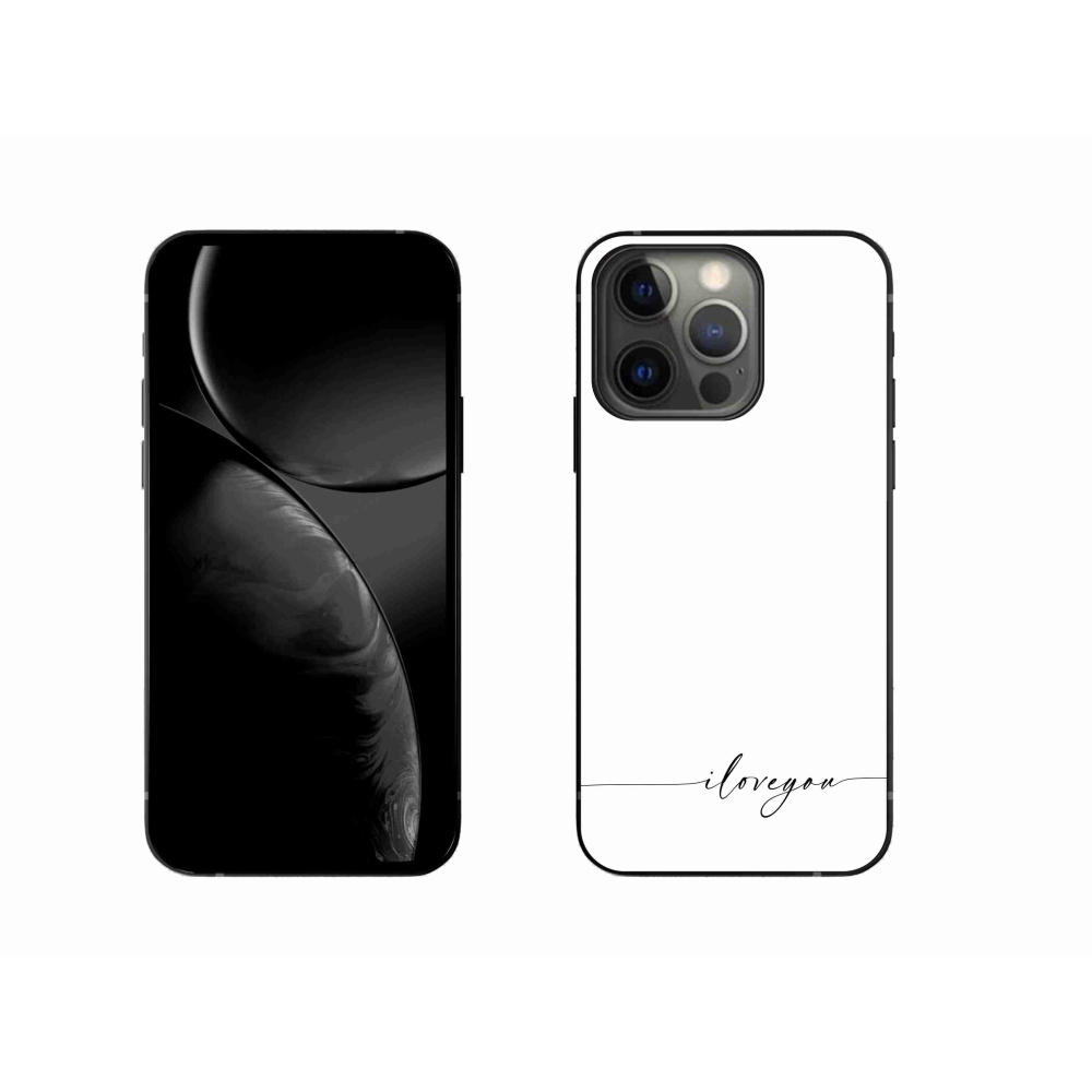 Gélový kryt mmCase na iPhone 13 Pro 6.1 - I love you biele pozadie