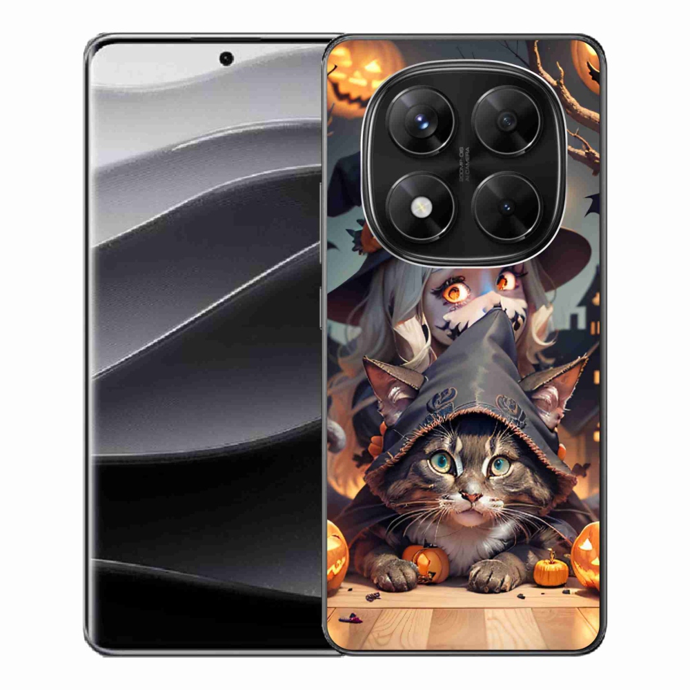 Gélový kryt mmCase na Xiaomi Redmi Note 14 Pro 5G/Poco X7 5G - čarodejnice s kočkou
