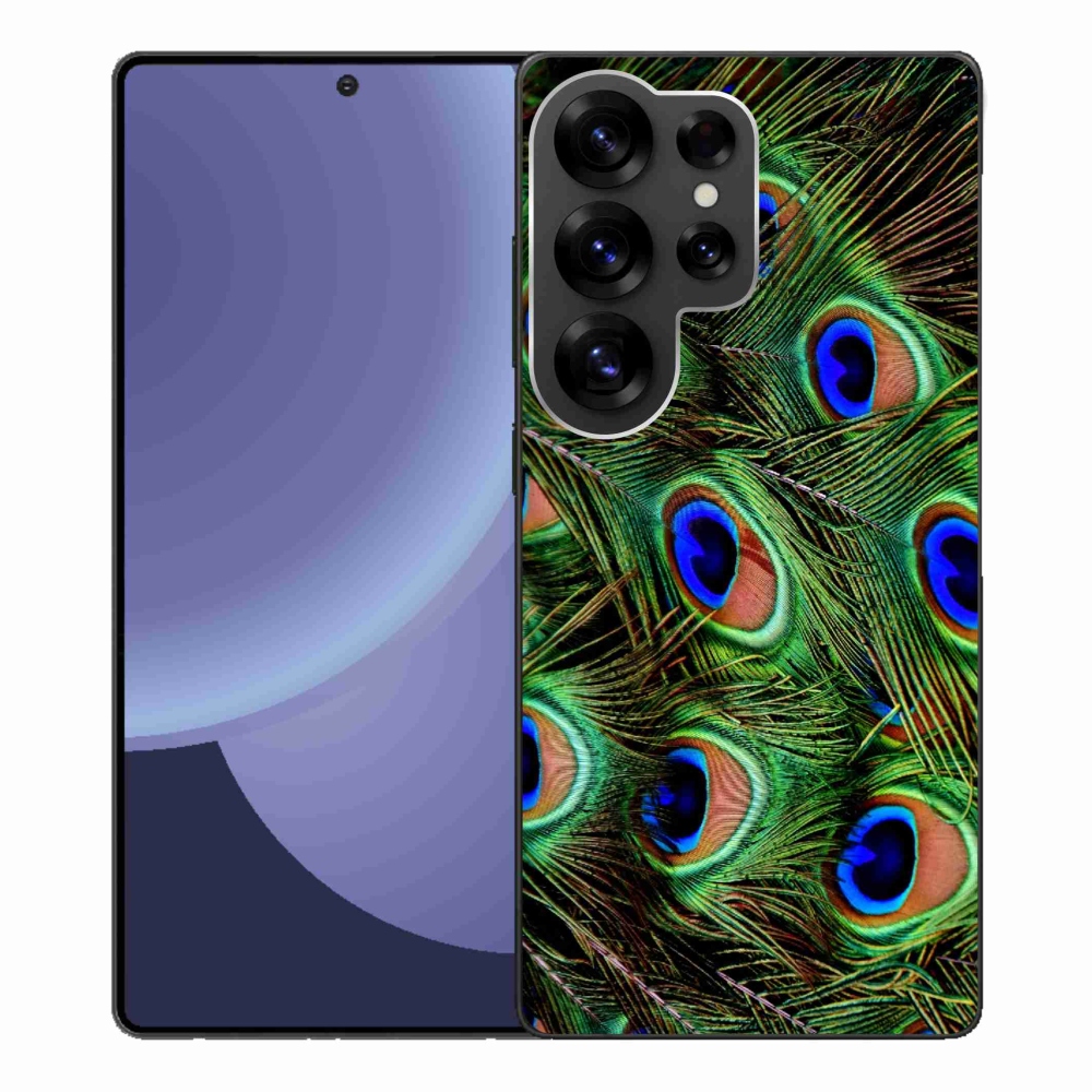 Gélový kryt mmCase na Samsung Galaxy S25 Ultra - pávie perie
