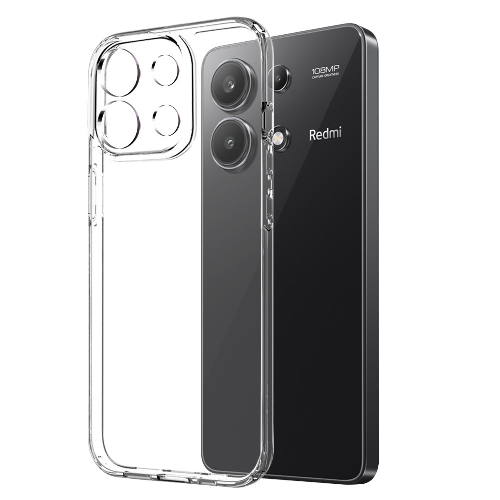 NORTHJO priehľadný gélový obal + tvrdené sklo na Xiaomi Redmi Note 13 - priehľadný