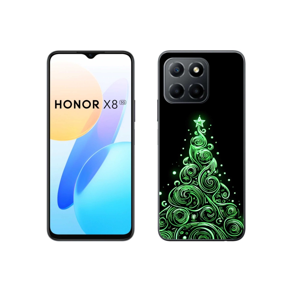 Gélový kryt mmCase na Honor X8 5G/70 Lite 5G - neónový vianočný stromček 3