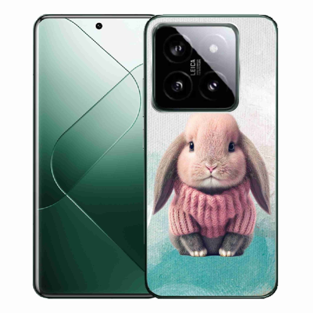 Gélový kryt mmCase na Xiaomi 14 Pro - zajačik vo svetri