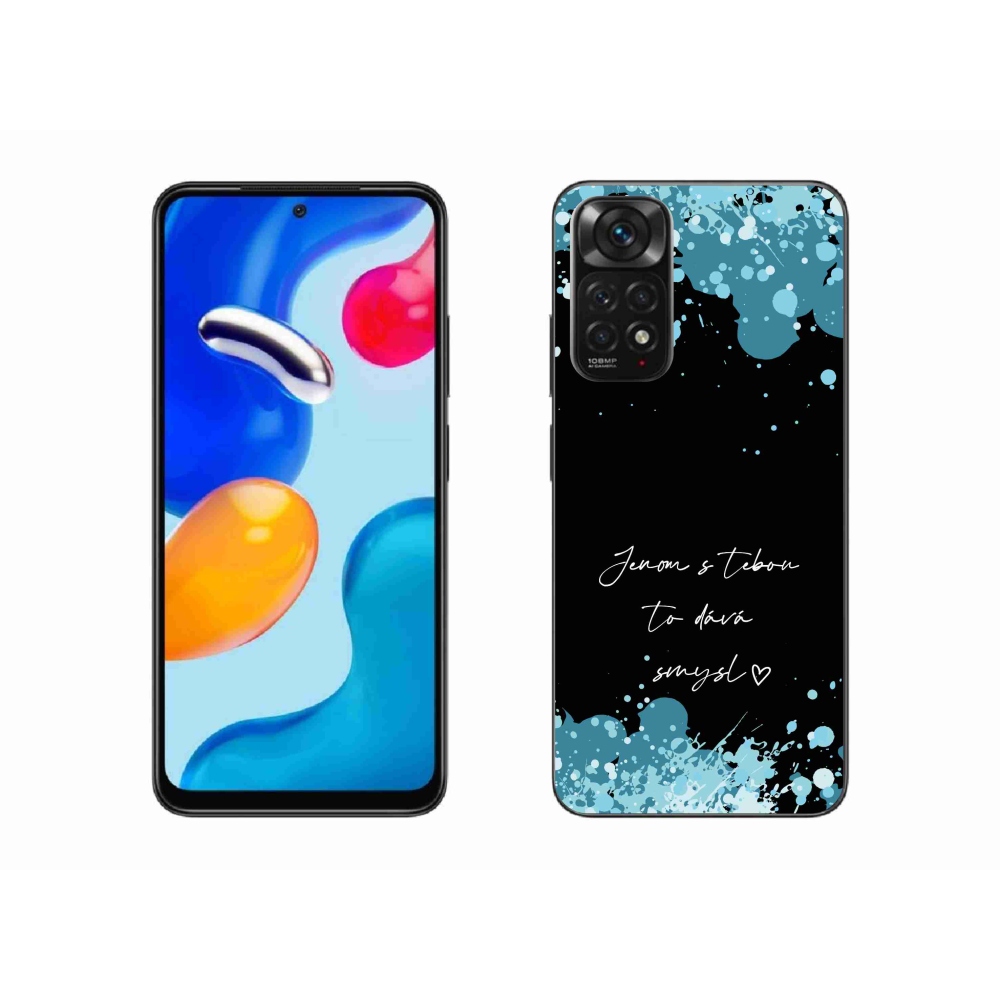 Gélový kryt mmCase na Xiaomi Redmi Note 11 4G - zamilovaný text čierne pozadie