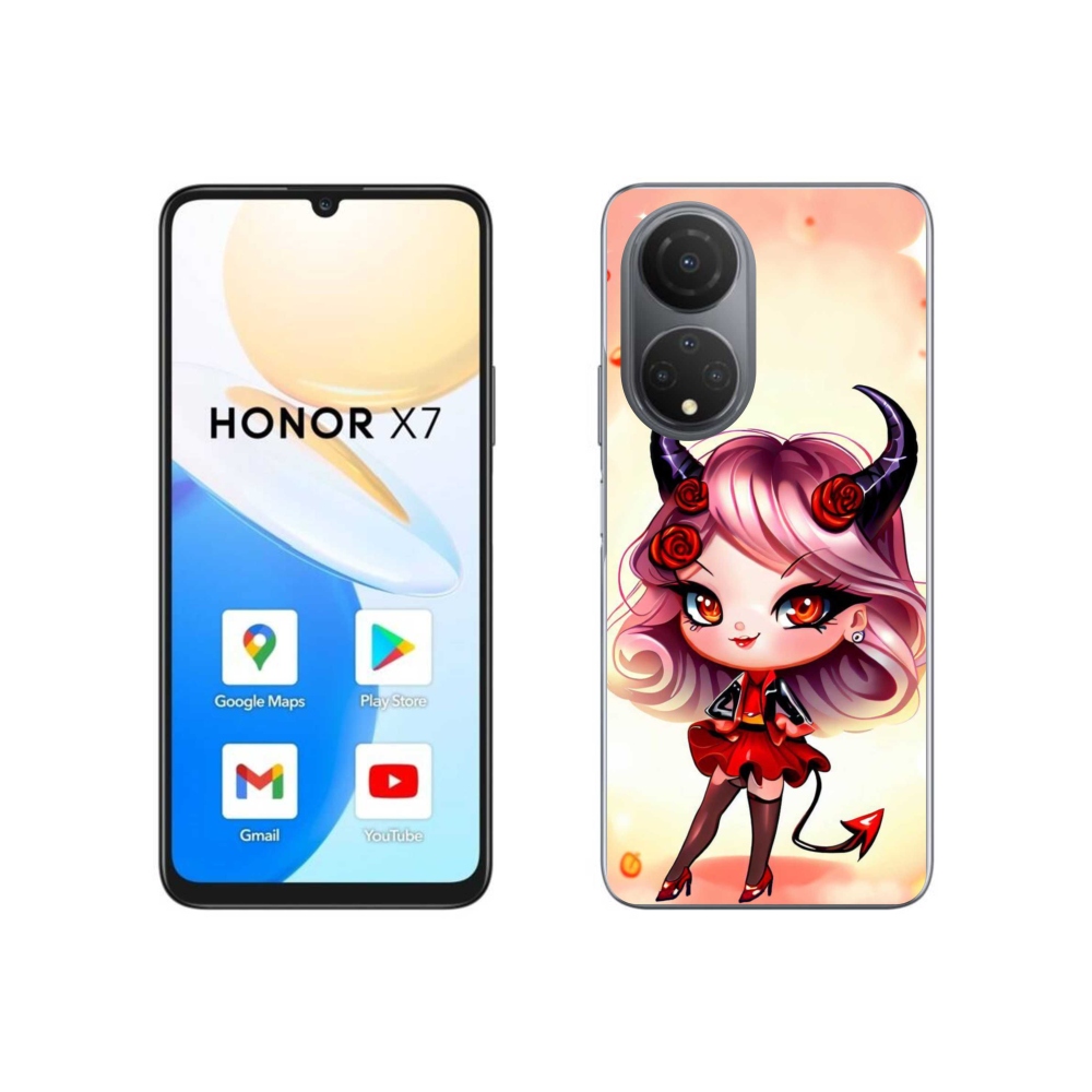 Gélový kryt mmCase na Honor X7 - kreslená čertica