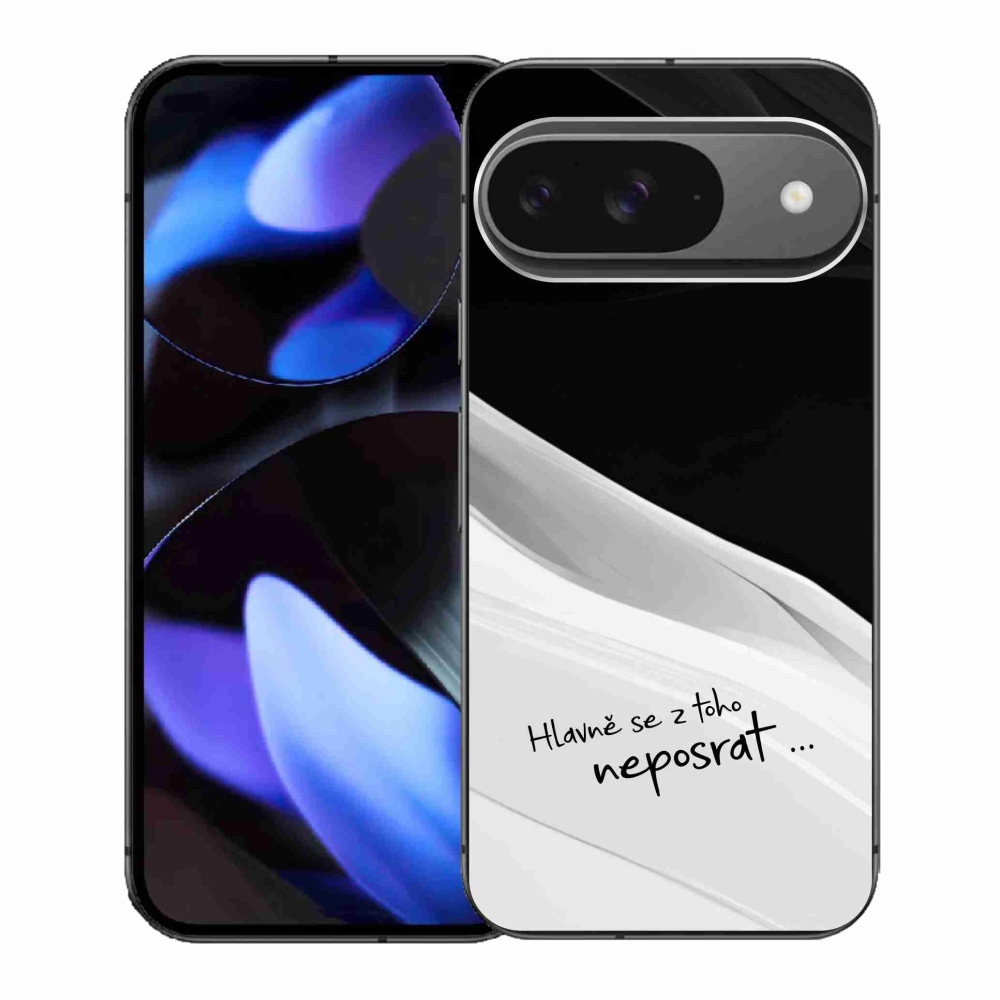 Gélový kryt mmCase na Google Pixel 9/9 Pro - vtipný text 13 bieločierne pozadie