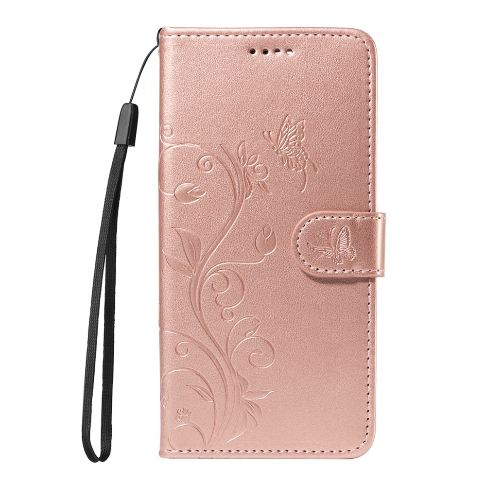 Flowers knižkové puzdro na Xiaomi Redmi A5 (173.45x79.35x8.45mm) - ružovozlaté