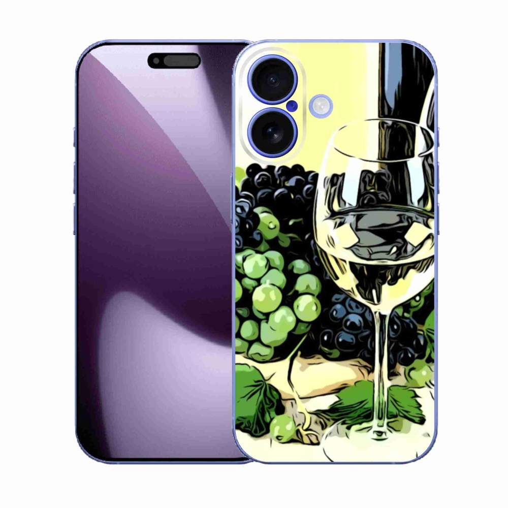 Gélový kryt mmCase na iPhone 17 - pohár vína