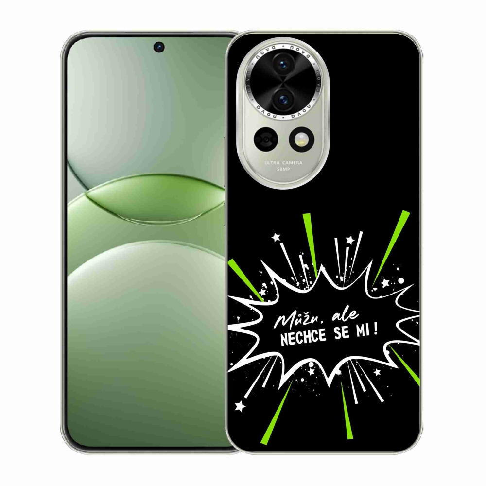 Gélový kryt mmCase na Huawei Nova 13 5G - vtipný text 11 čierne pozadie
