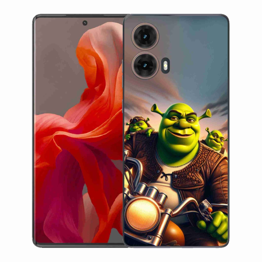 Gélový kryt mmCase na Motorola Moto G85 5G - shrek na motorke