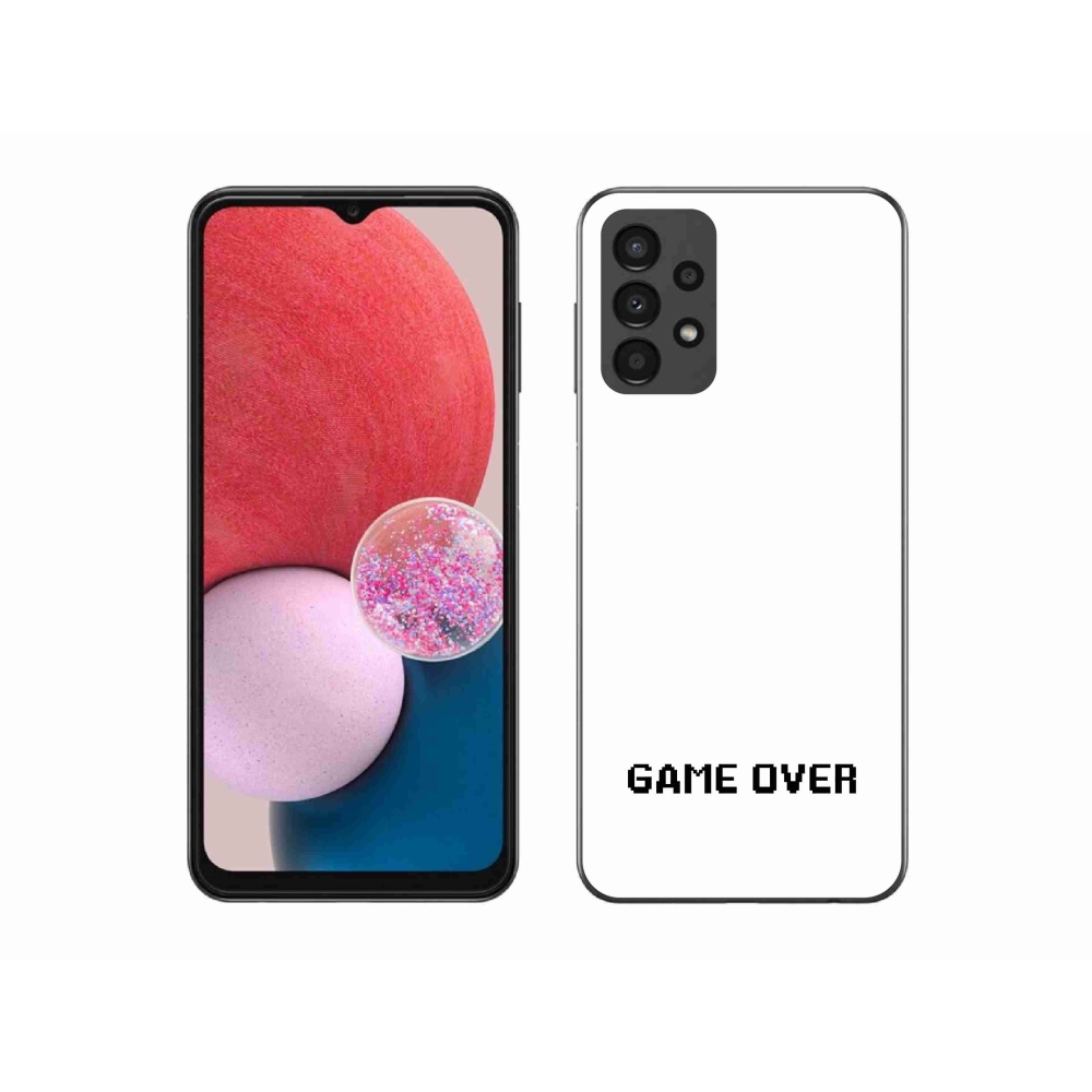 Gélový kryt mmCase na Samsung Galaxy A13 4G - game over biele pozadie