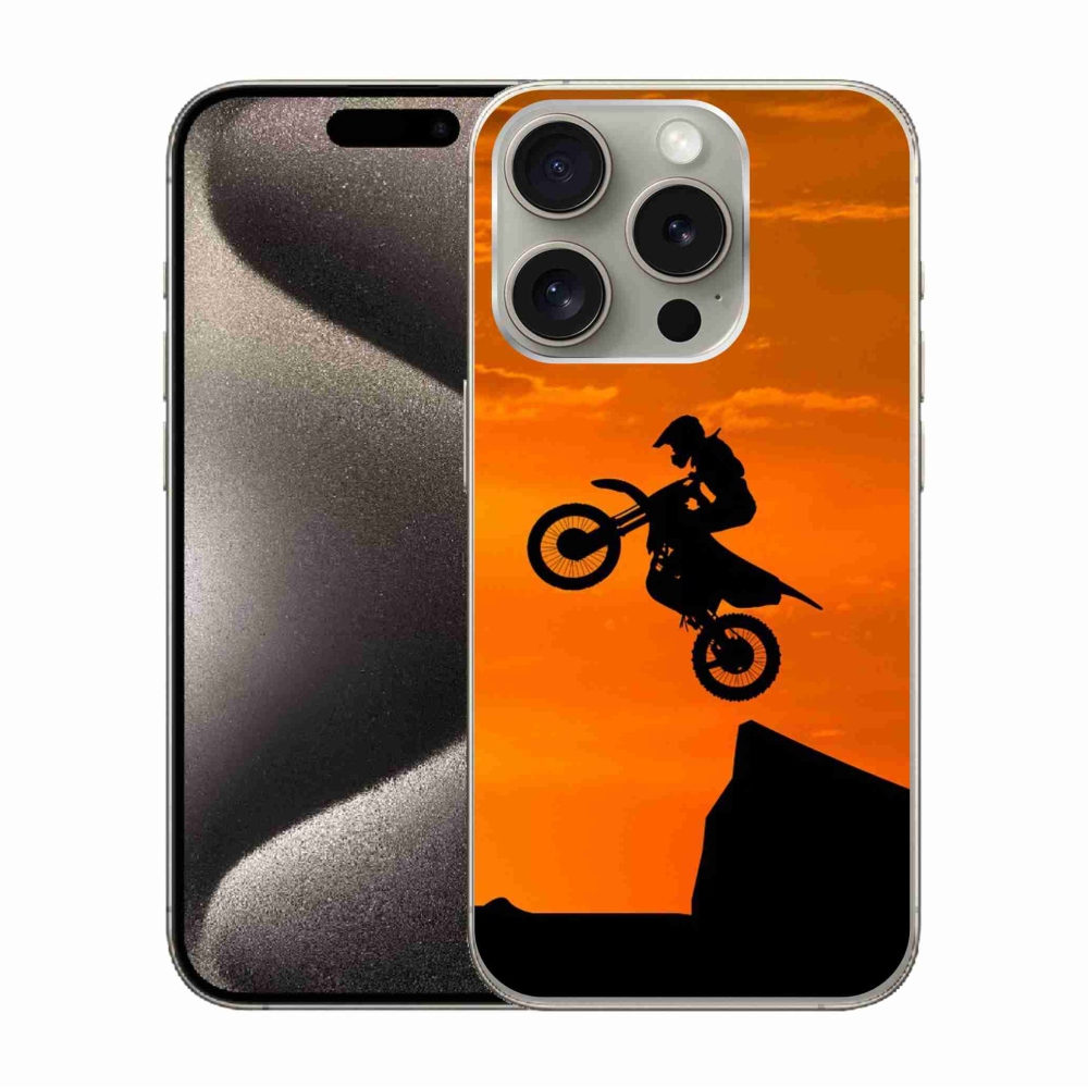 Gélový kryt mmCase na iPhone 15 Pro - motocross