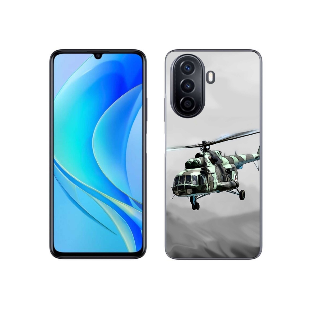 Gélový kryt mmCase na Huawei Nova Y70 - vojenský vrtuľník